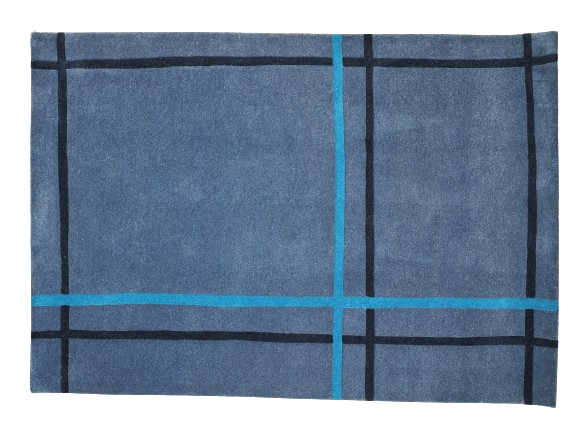 Vloerkleed 'Blauwe strepen'