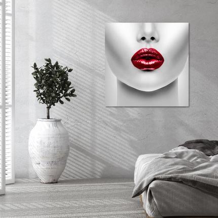 Aluart schilderij 'Red Lips'