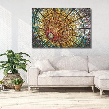 Aluart schilderij 'Koepel muziekpaleis Barcelona'