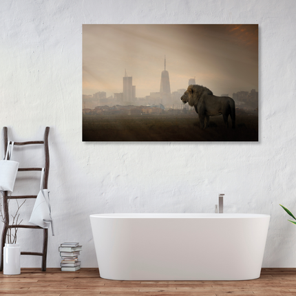 Aluart schilderij 'Lion And The City'