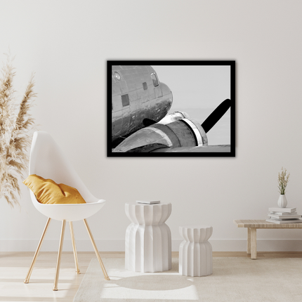 Ingelijste poster 'Vliegtuig'