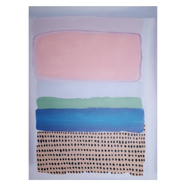 Canvas schilderij 'Abstracte pastel strepen'