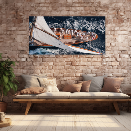 Aluart schilderij 'Zeilboot'