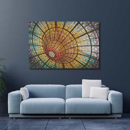 Aluart schilderij 'Koepel muziekpaleis Barcelona'