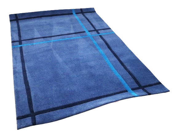 Vloerkleed 'Blauwe strepen'
