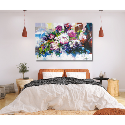 Aluart schilderij 'Kleurrijke bloemen'
