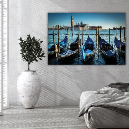 Aluart schilderij 'De gondels van Venetië'