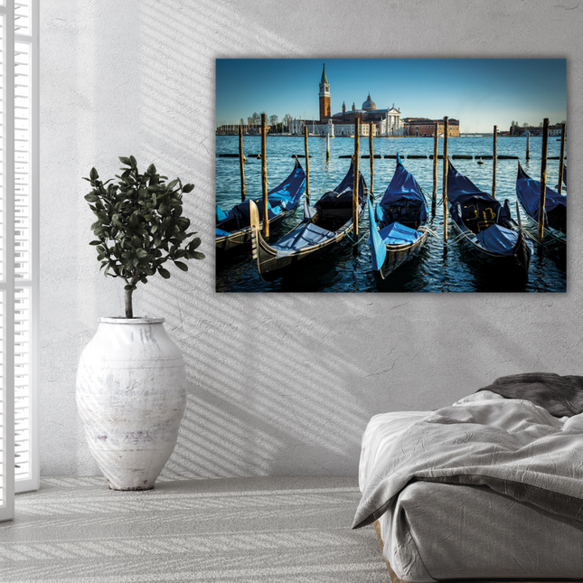 Aluart schilderij 'De gondels van Venetië'