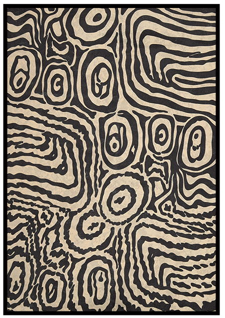 Vloerkleed 'Abstract zwart - crème wit'