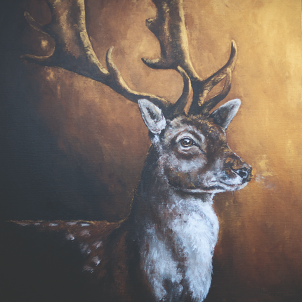 Aluart schilderij 'Pieternel hert'