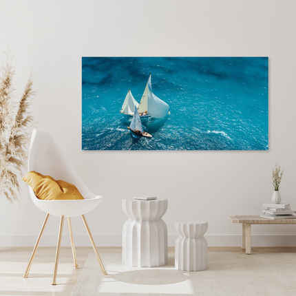 Aluart schilderij 'Croisement blue'