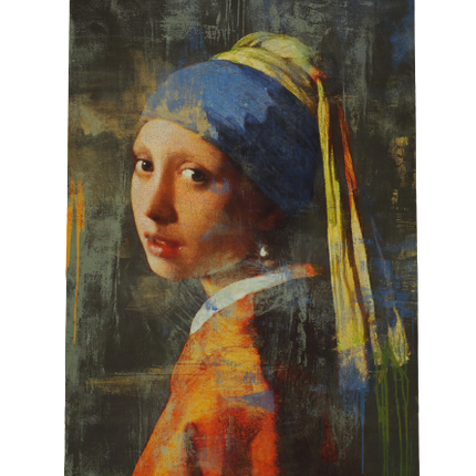 Canvas schilderij 'Meisje met de parel 2.0'