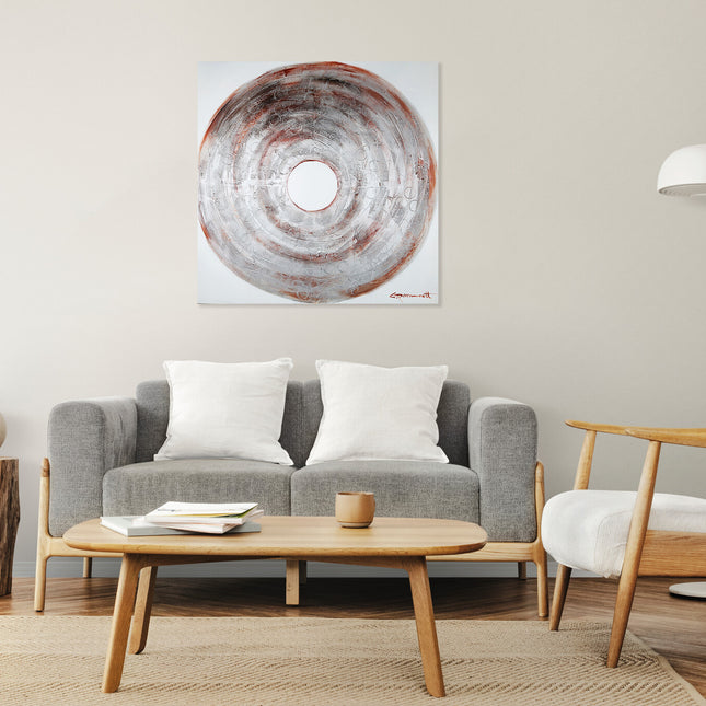 Canvas schilderij 'Vintage schijf'