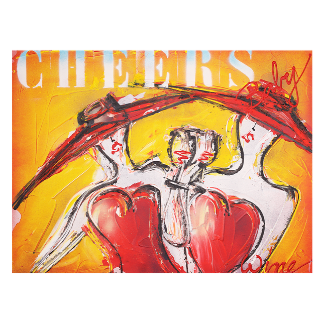 Graffiti art 'Women's toasting'