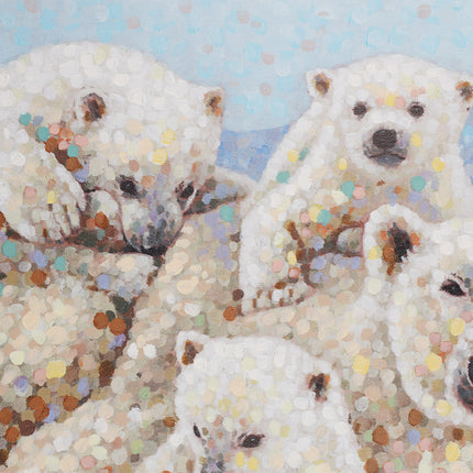 Canvas schilderij 'De ijsberen'