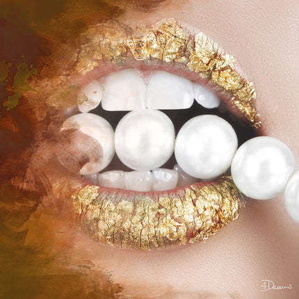 Aluart schilderij 'Golden Kiss'