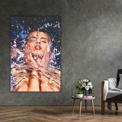 Aluart schilderij 'Splashing Face'