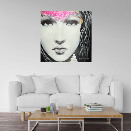 Canvas schilderij 'Diamonds face'