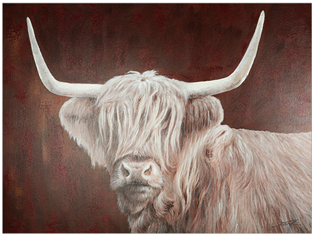 Canvas schilderij 'Schotse hooglander'