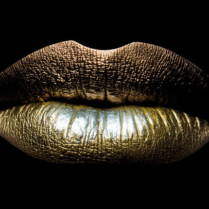 Aluart schilderij 'Golden Lips'