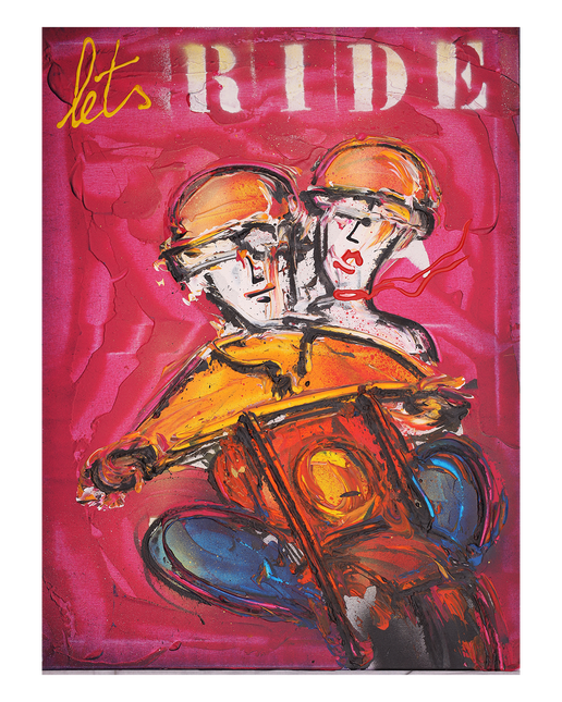 Graffiti art 'Let's ride'