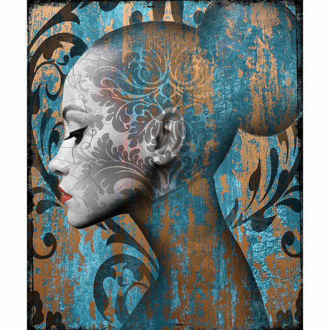 Leather dibond schilderij 'Avec amour'
