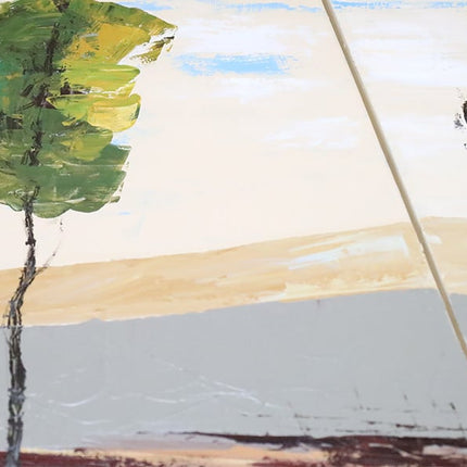 Canvas schilderij 'Drieluik landschap'