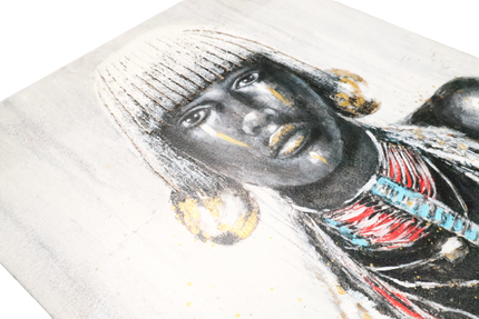 Canvas schilderij 'Afrikaanse vrouw'
