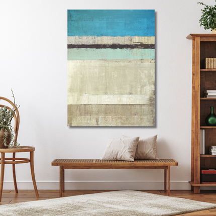 Aluart schilderij 'Abstracte kunst blauw'