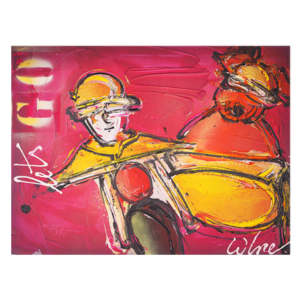 Graffiti art 'Lets go riding'