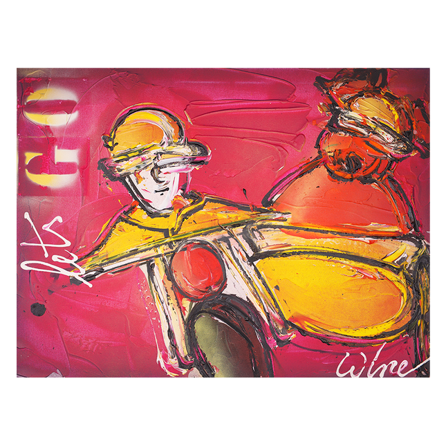Graffiti art 'Lets go riding'