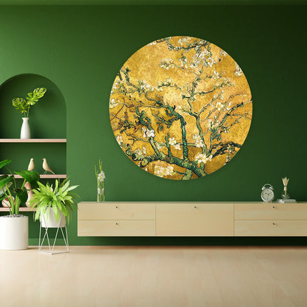 Wandkleed cirkel 'Vincent van Gogh Yellow Blossom'