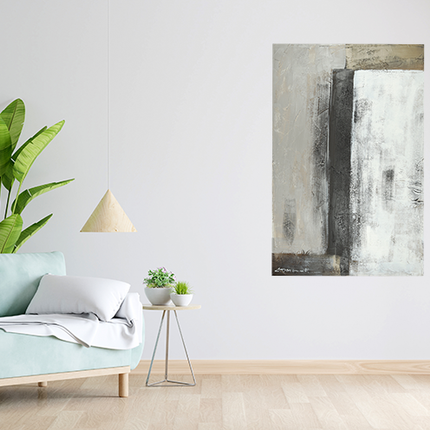 Canvas schilderij 'Abstract goud/zwart'