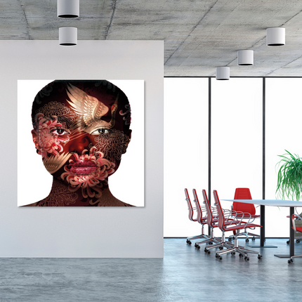 Aluart schilderij 'Artistic make-up'