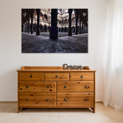 Aluart schilderij 'Binnenplaats'