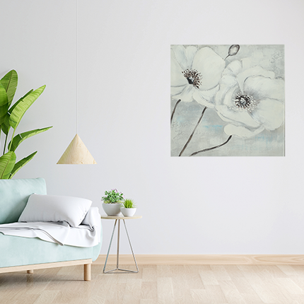 Canvas schilderij 'Abstracte bloemen'
