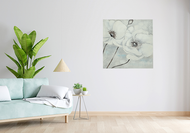 Canvas schilderij 'Abstracte bloemen'