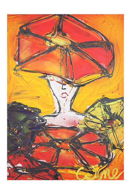 Wine Art 'Flowers'