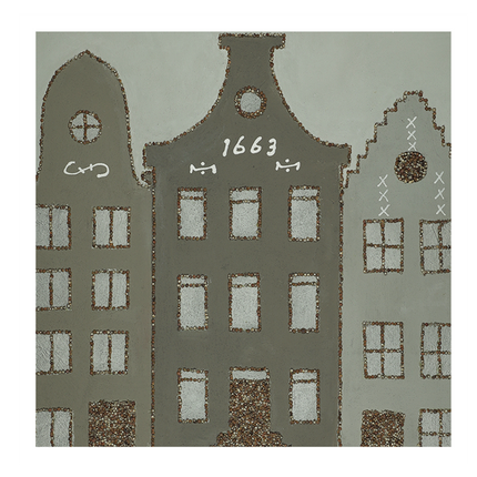 Canvas schilderij Mondiart 'Herengracht'