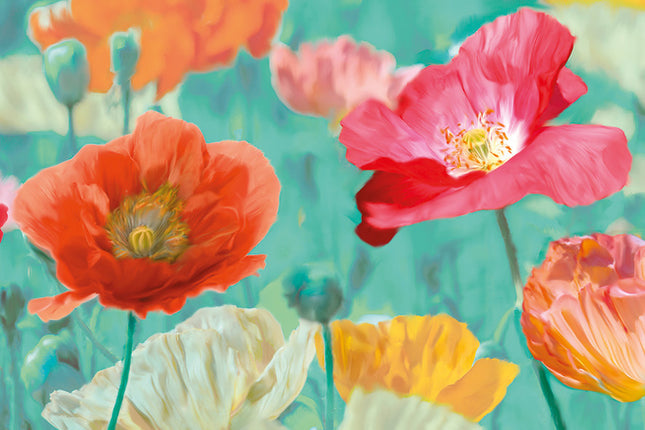 Wandkleed 'Bloemen in bloei'