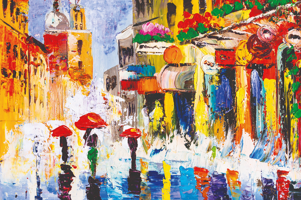 Schilderij 'Streets of Bologna'
