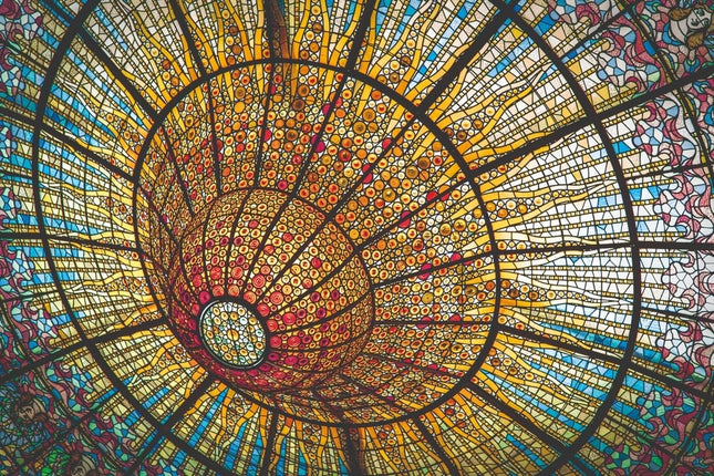 Aluart schilderij 'Koepel muziekpaleis Barcelona'