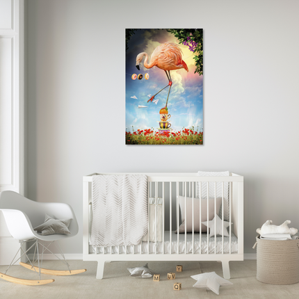 Aluart schilderij 'Dancing Flamingo'