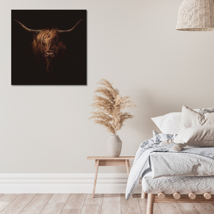Aluart schilderij 'Schotse hooglander bad hair day'