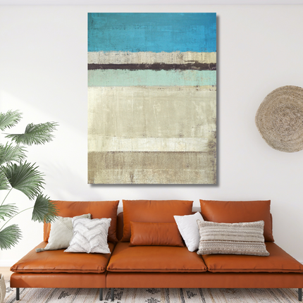 Aluart schilderij 'Abstracte kunst blauw'
