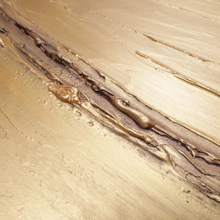 Canvas schilderij Mondiart 'Wave Gold'