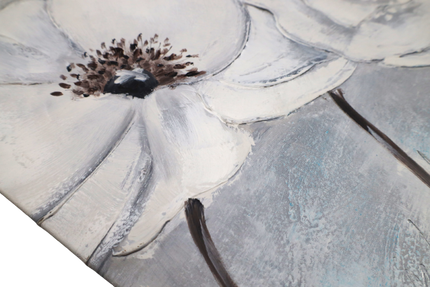 Canvas schilderij 'Abstracte bloemen'