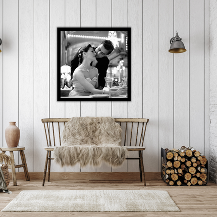 Ingelijste poster 'Georgia Hamilton with man'