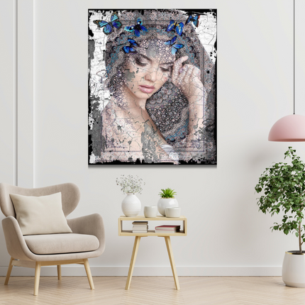 Leather dibond schilderij 'Trustfull'