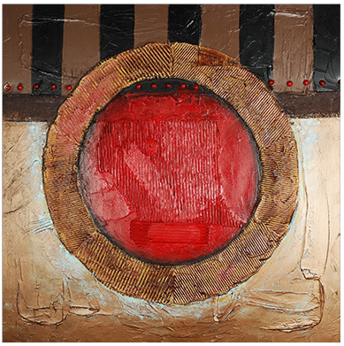 Canvas schilderij 'Red circle'